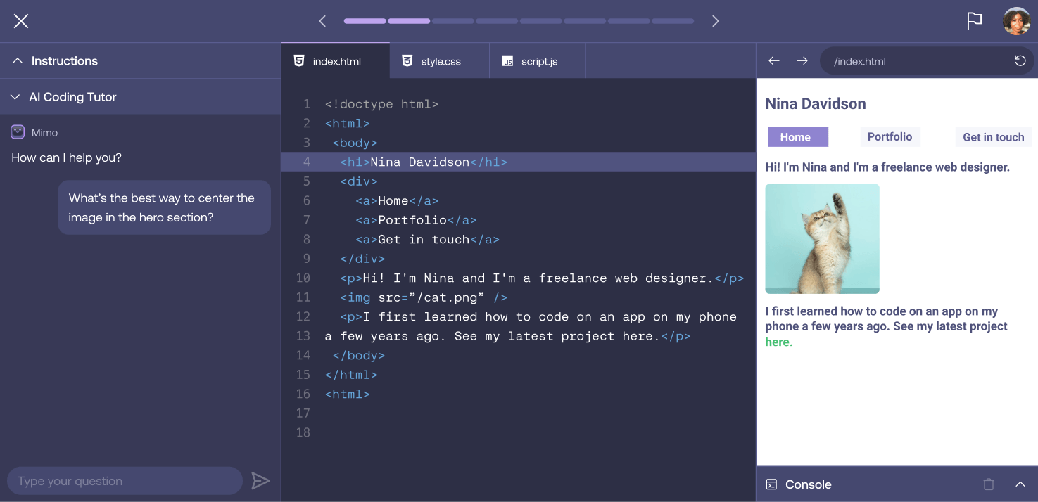 Code editor