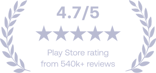 Playstore rating of 4.7