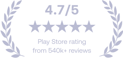 4.7/5 Play Store rating from 540k+ reviews